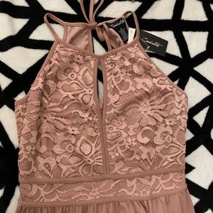 CANDALITE powder pink maxi dress S NWT